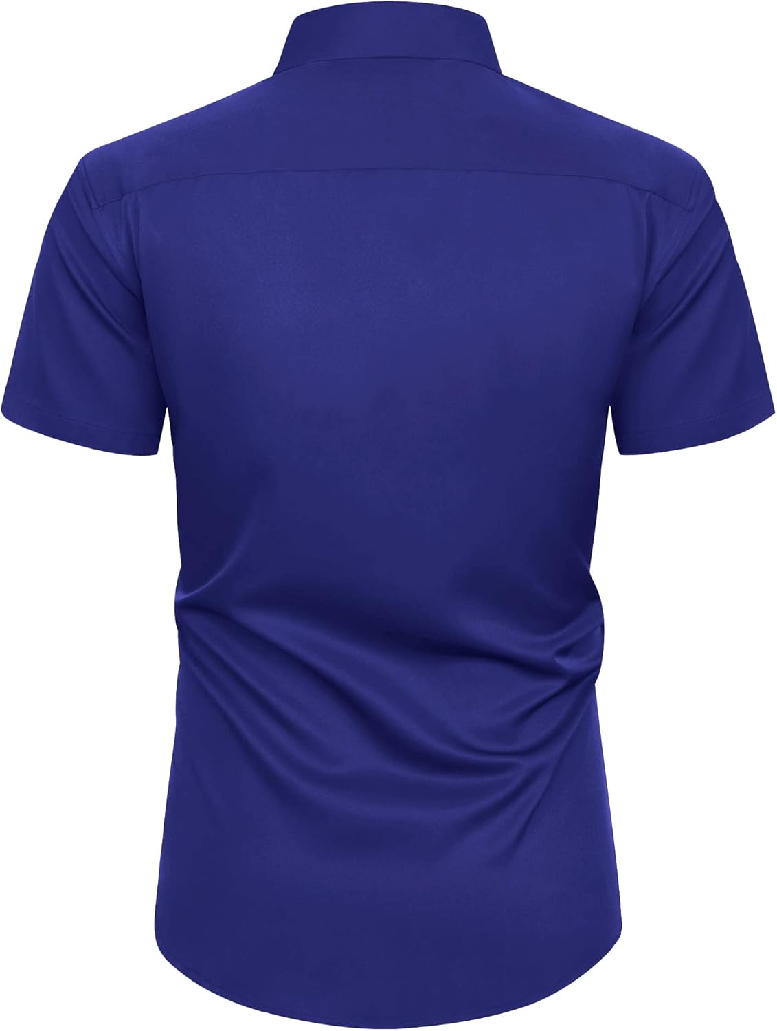 Detalle de Siliteelon Herren Kurzarm Hemden – Casual Regular Fit, bügelfrei und faltenfrei mit Tasche