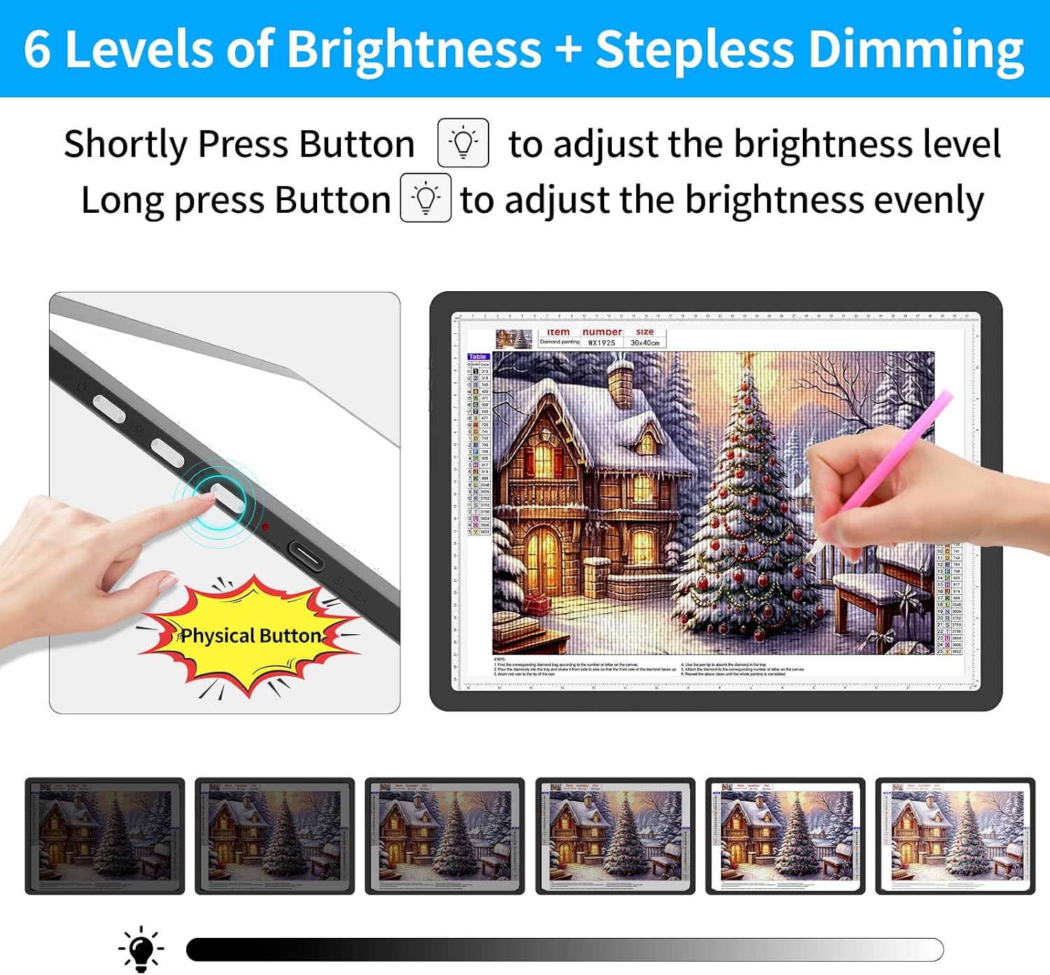 Thumbnail 4 de TOHETO A3 Rechargeable Light Pad for Tracing ✍