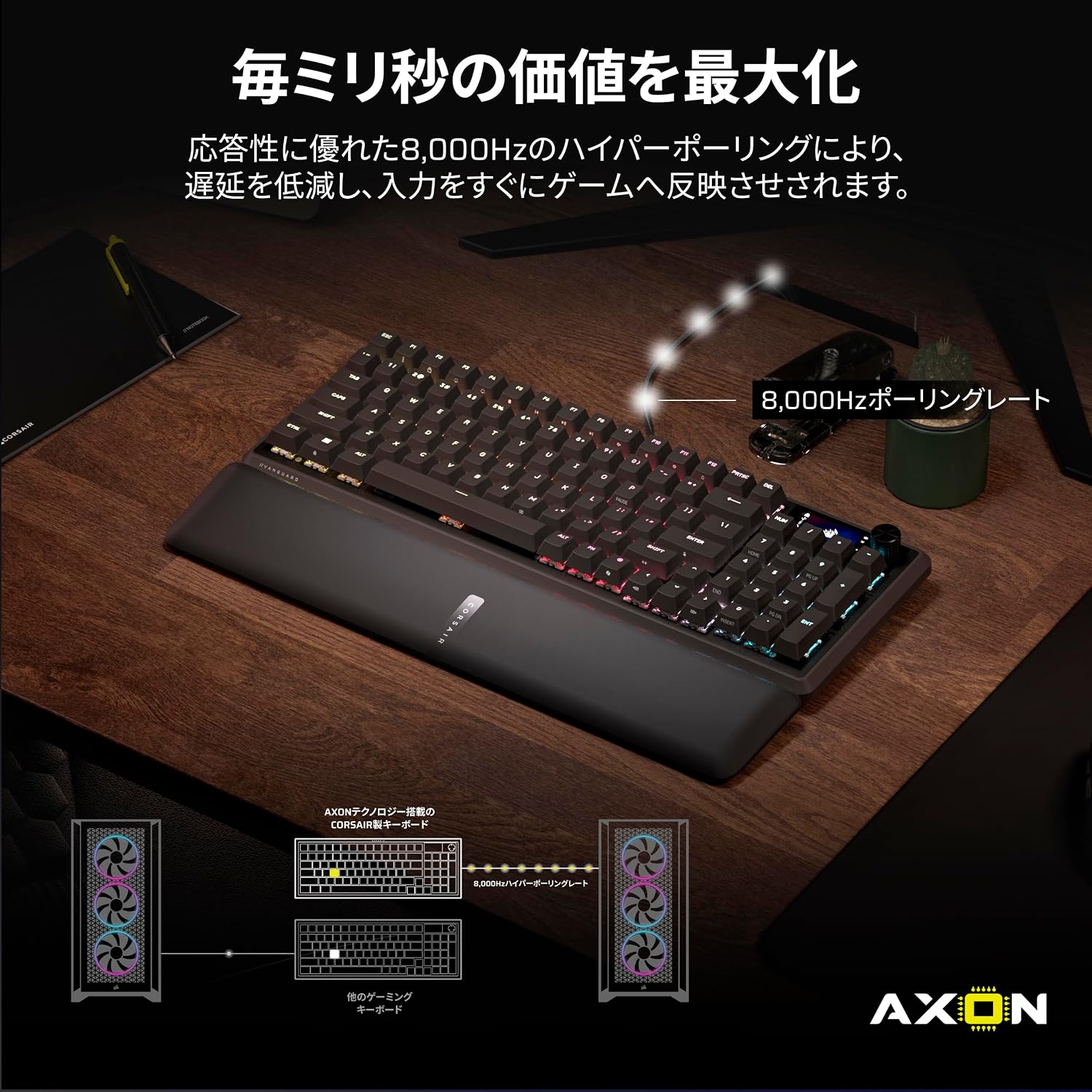 Thumbnail 2 de CORSAIR VANGUARD 96 CH-91E901F-NA 有線ゲーミングキーボード、MLX Fusionタクタイルスイッチ搭載
