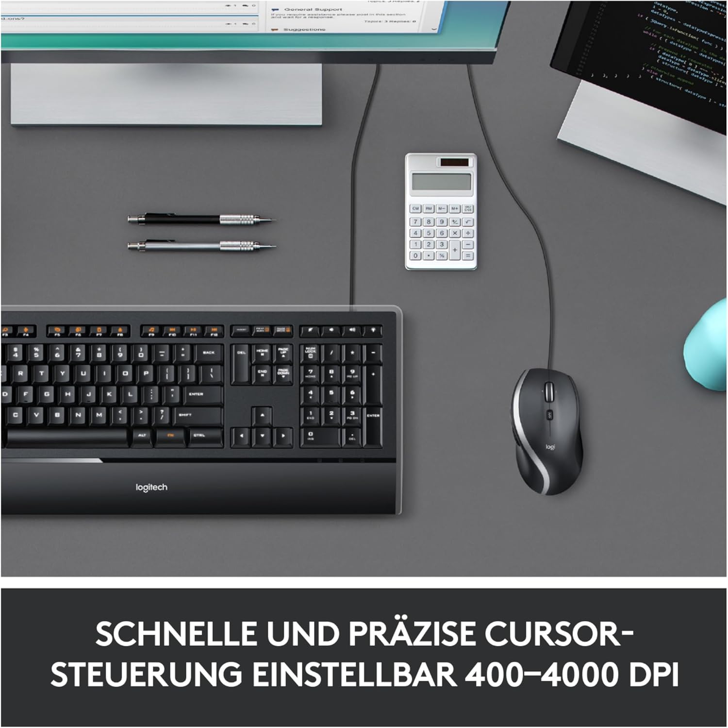 Thumbnail 3 de Logitech M500 Wired USB Mouse — High Precision 1000 DPI, 7 Buttons