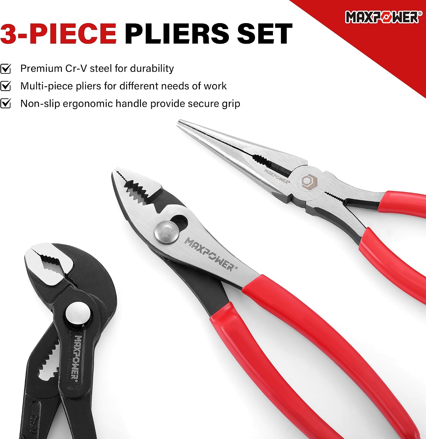 Thumbnail 5 de MAXPOWER Pliers Set, 3-piece