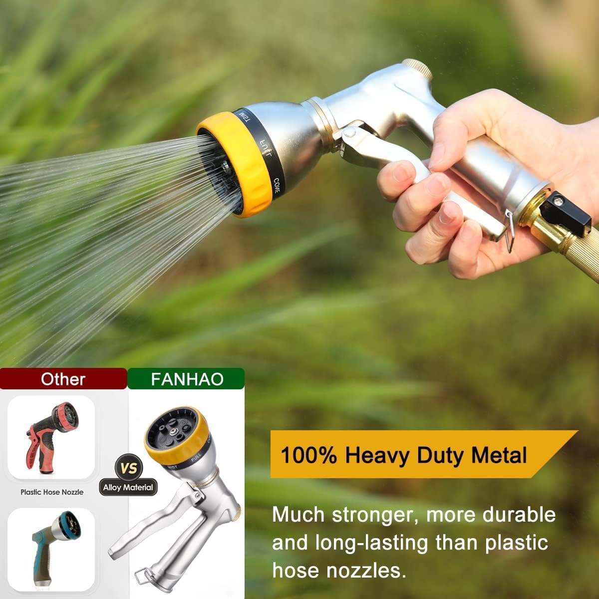 Thumbnail 4 de FANHAO Gartenbrause 7 Sprühmuster aus Metall
