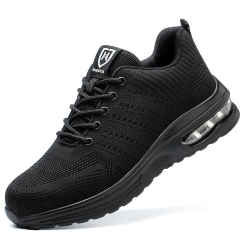 Detalle de Nasogetch Chaussures de Sécurité – Confort léger et protection embout acier Noir EU 38