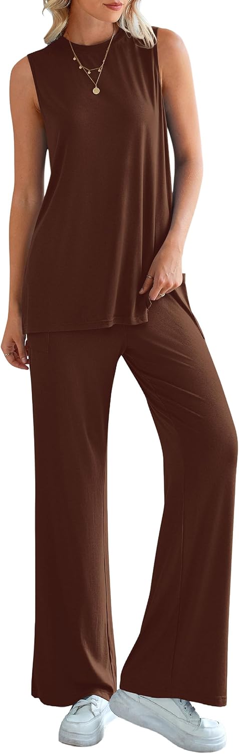 Detalle 2 de PRETTYGARDEN 2-Piece Lounge Set Casual Tank & Pants
