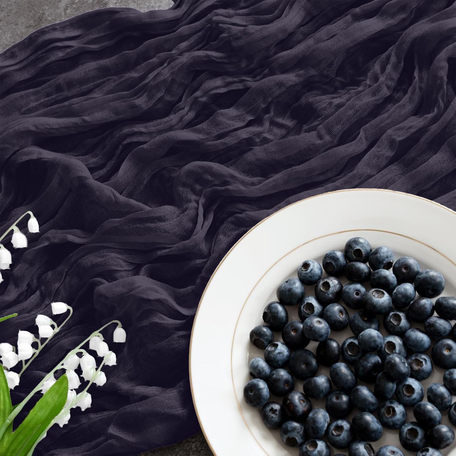 Thumbnail 1 de Foatcox Chemin de Table Aubergine 300 x 90 cm
