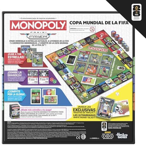 Thumbnail 9 de Monopoly Panini Prizm Copa Mundial de la FIFA 2026 - Juego de Mesa con Cartas Coleccionables