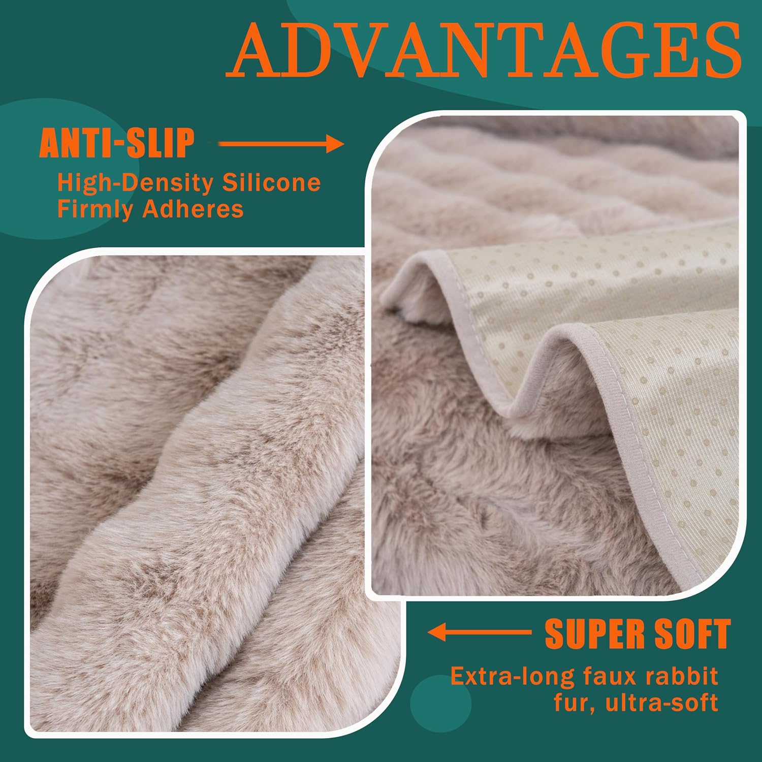 Thumbnail 4 de Cshionary Fuzzy Sofa Cover for Dogs, Brown, Non-Slip and Washable