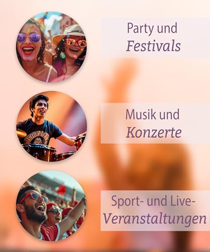 Detalle 2 de KLANG GUARD Hochwertiger Ohrstöpsel Konzert – wiederverwendbar mit Anhänger und Case