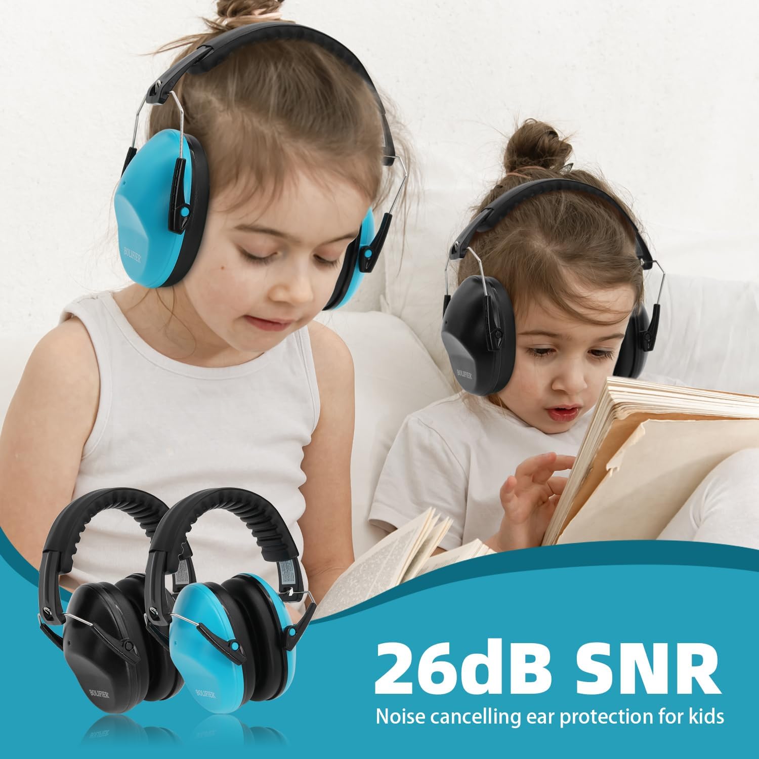 Thumbnail 6 de BOLIFIER Kids Ear Defenders 26dB SNR Ear Protectors