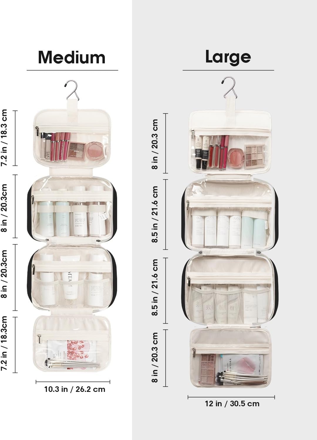 Detalle de Narwey Large Hanging Travel Toiletry Bag 30.5cm