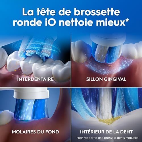 Thumbnail 10 de Oral-B iO 2 brosse à dents électrique rose, 3 modes et capteur de pression