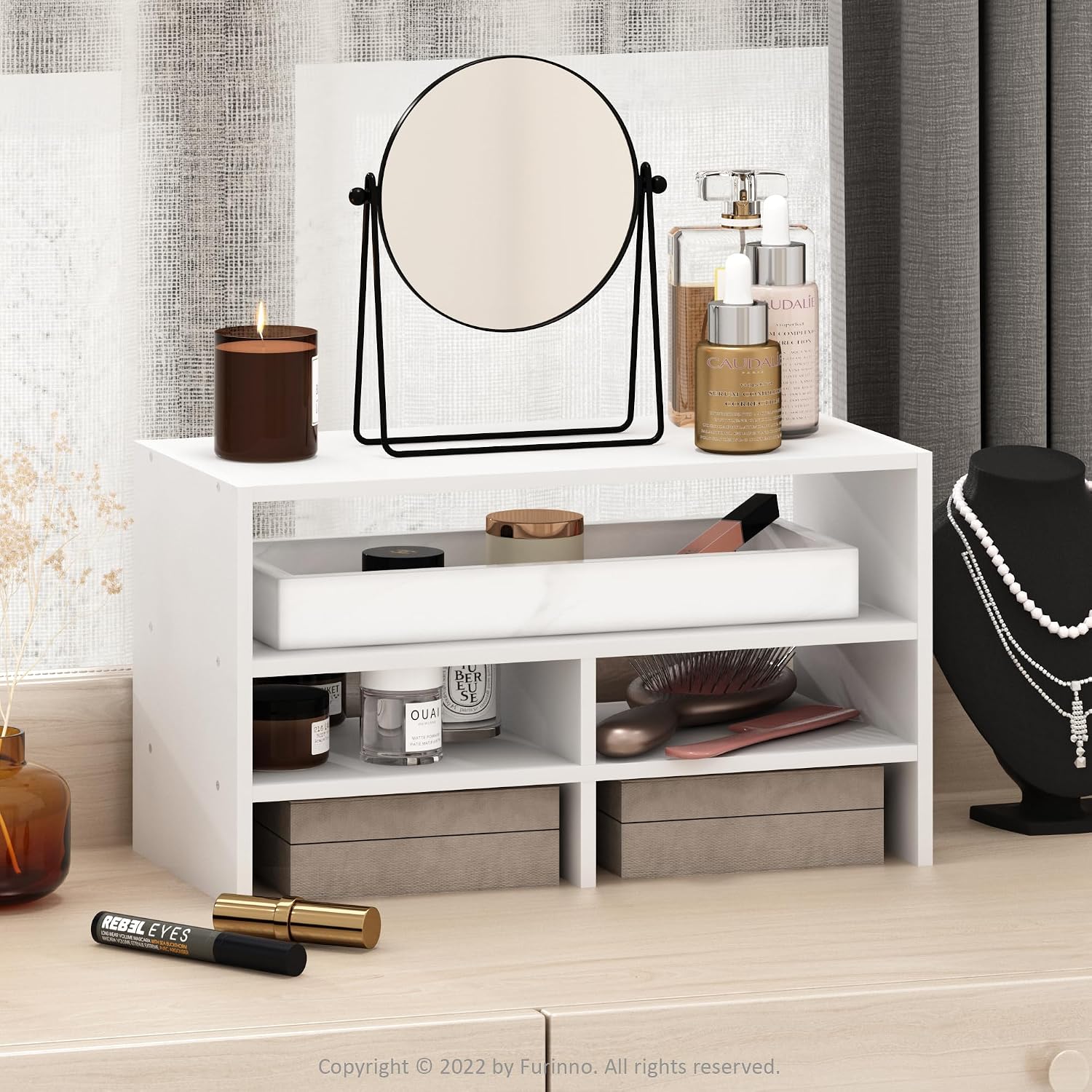 Detalle de Furinno Desktop Organizer Shelf, Engineered Wood