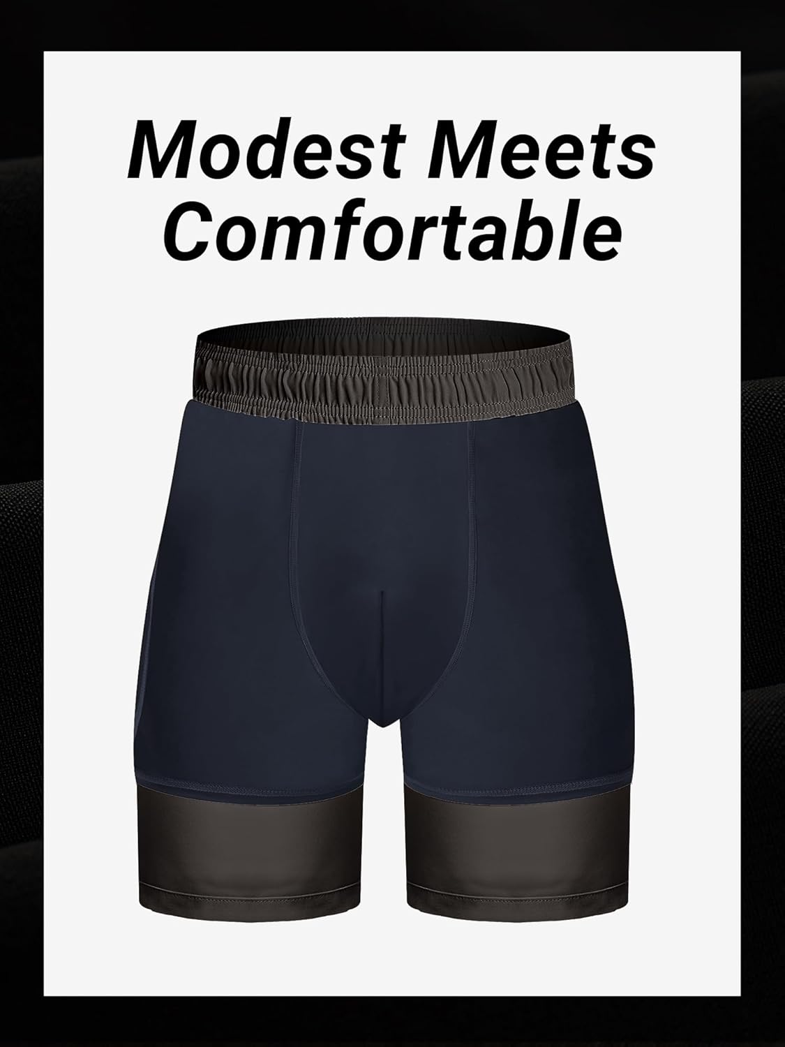 Detalle de Arcweg Men's 2-in-1 Swim Trunks with Compression Liner and Quick-Dry 4-Way Stretch Fabric