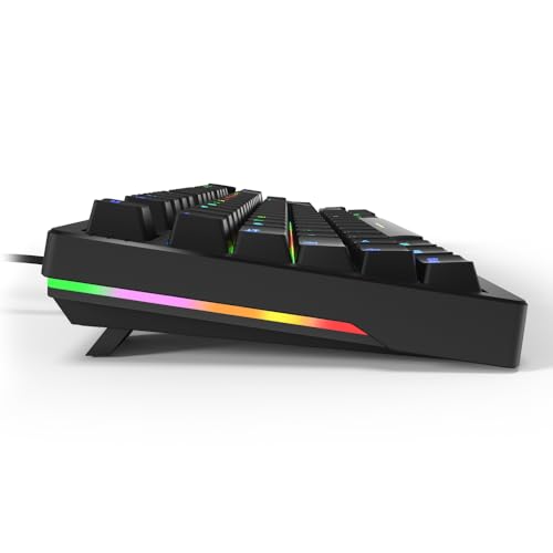 Detalle de Sharkoon SKILLER SGK25 RGB – 75% Gaming-Tastatur mit Hot-Swap und Huano RED Schaltern