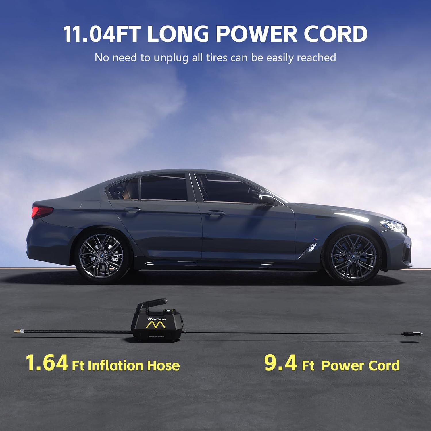 Thumbnail 6 de Tire Inflator Portable Air Compressor 12V
