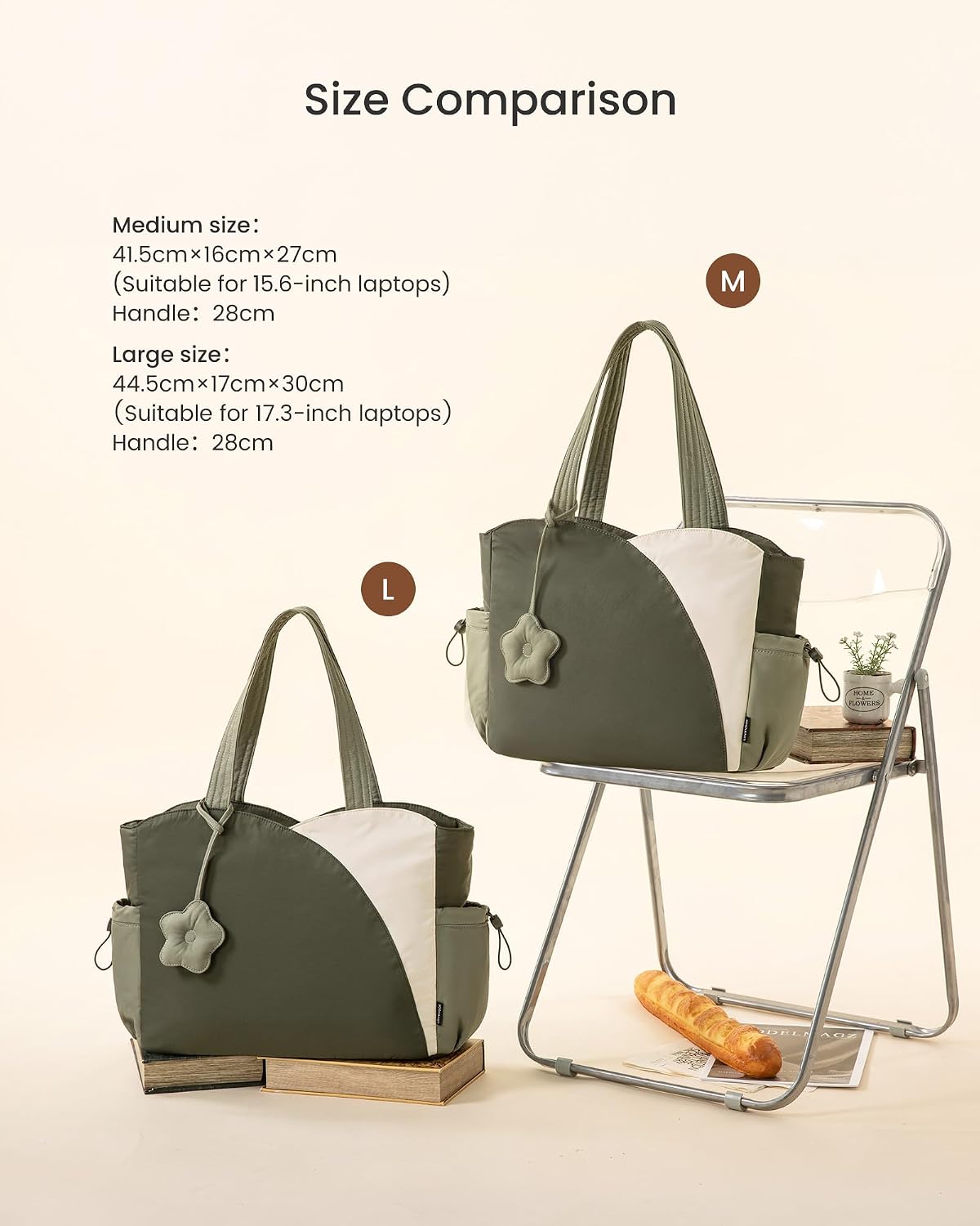 Thumbnail 3 de LOVEVOOK Puffer Tote Bag, 15.6 inch laptop