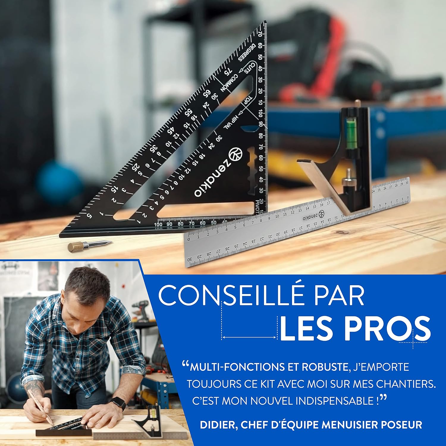 Thumbnail 6 de ZENAKIO Equerre Menuisier 185 mm đ