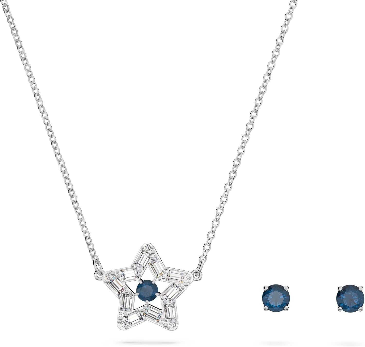 Detalle de Swarovski Collana Mesmera Bianca: lucentezza rodio e Zirconi in un mix di tagli