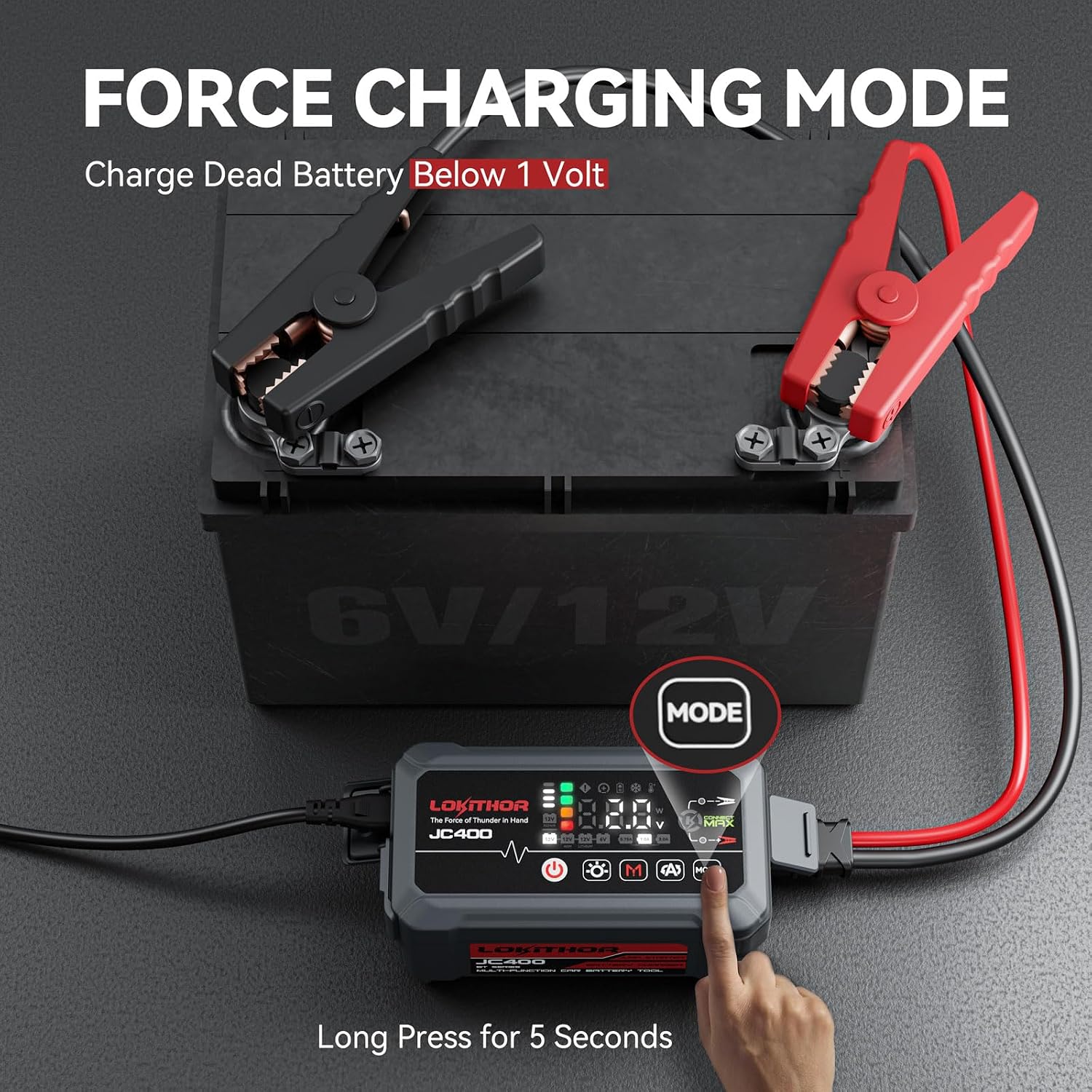 Thumbnail 3 de LOKITHOR JC400 : chargeur et booster 12V 2500A avec maintien de batterie 6V/12V