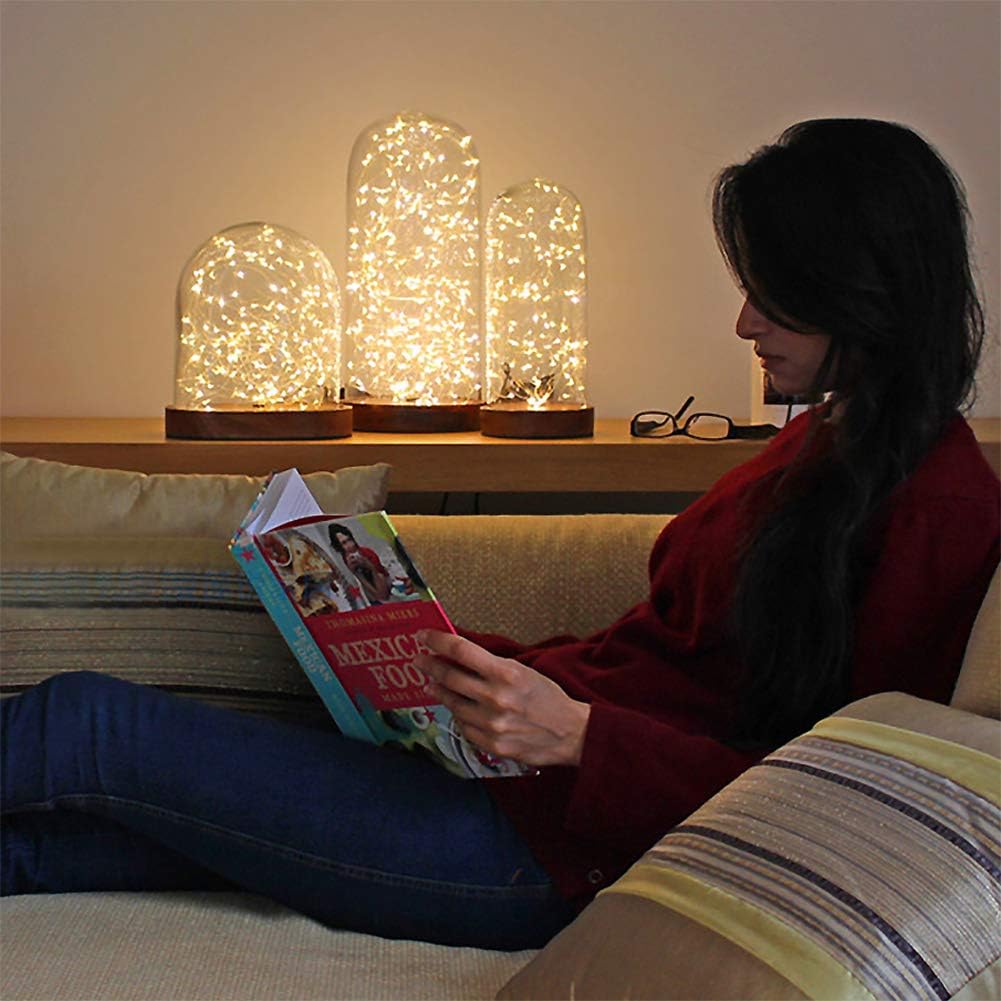 Detalle de WEARXI Lichterkette Batterie (10 Stück, 2 m, 20 Mini-LED) für Innen-Deko