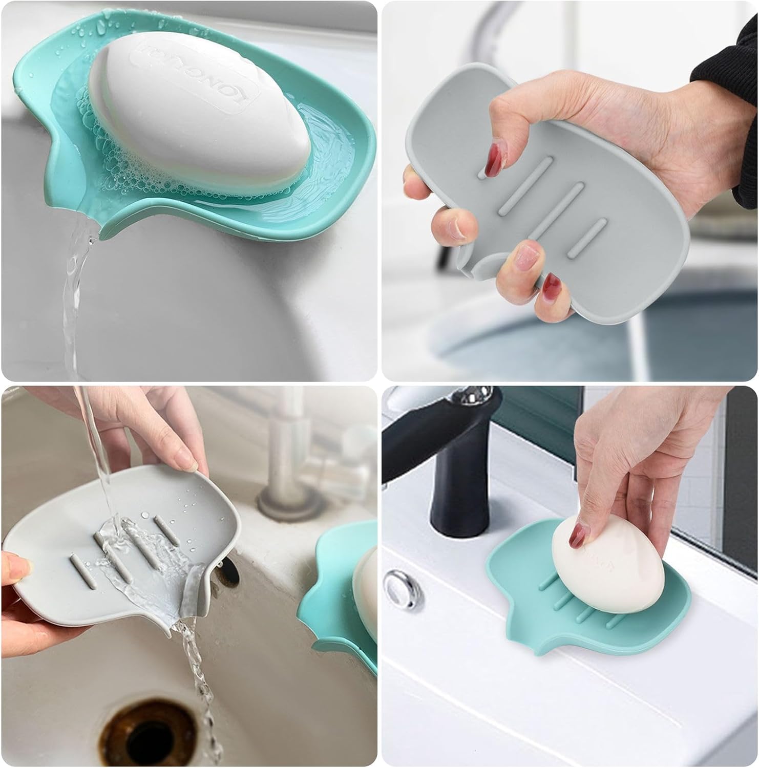 Thumbnail 2 de Fikiro Seifenschale 2er Set mit Silikonnetz