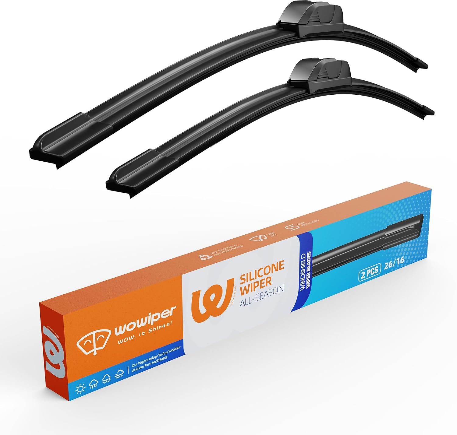 Detalle de WOWIPER OEM 26"16" Silicone Wiper Blade Set of 2