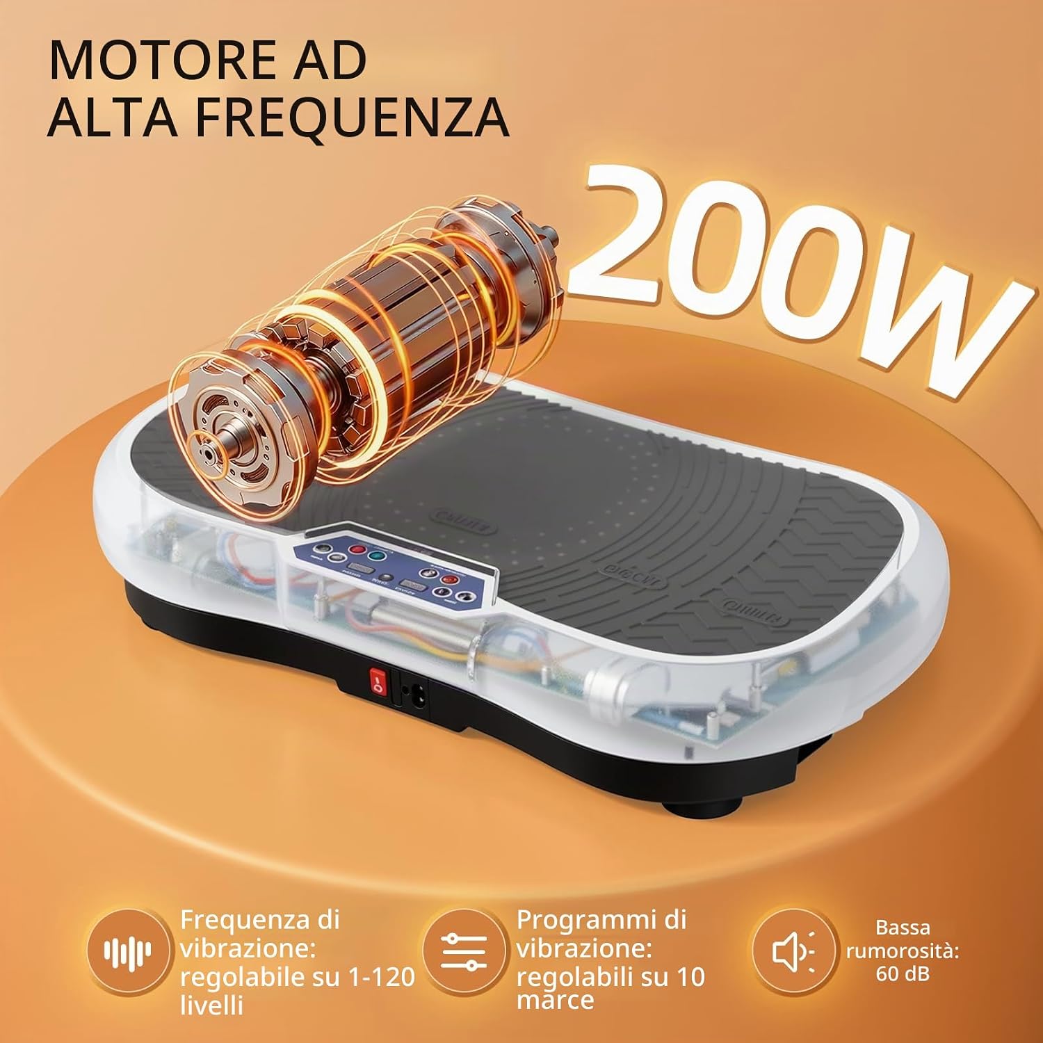 Detalle de TLGREEN Piastra vibrante con motore ultra silenzioso, 120 livelli + 10 programmi di allenamento, telecomando incluso
