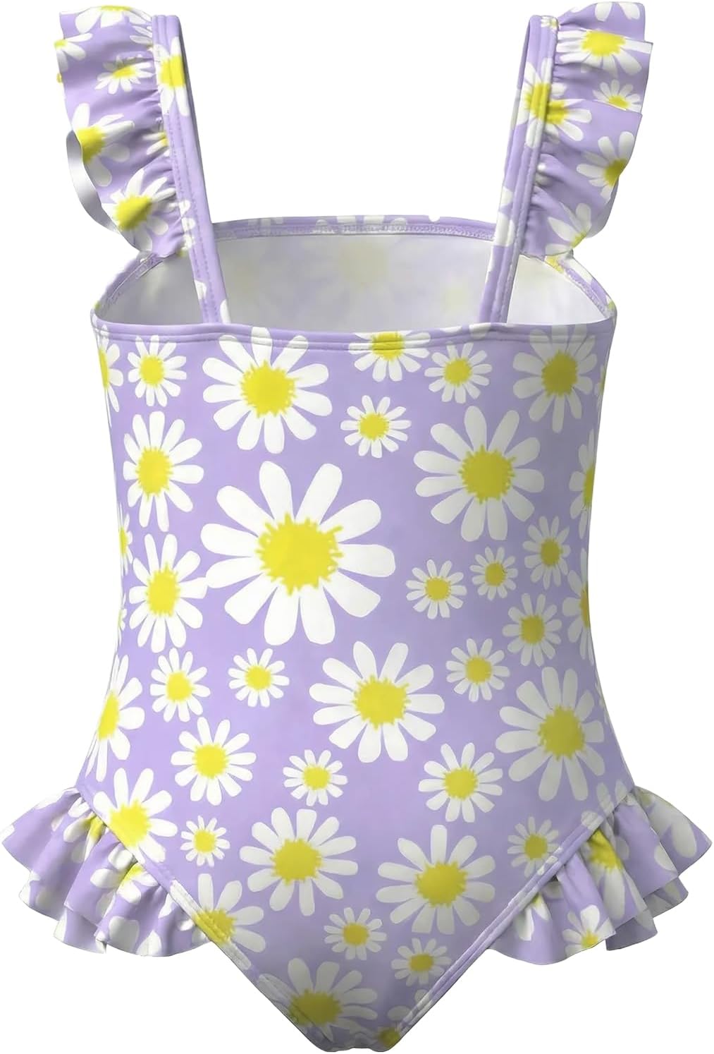 Detalle de JiAmy Flowers Ruffle Sleeveless One-Piece Girls Swimwear