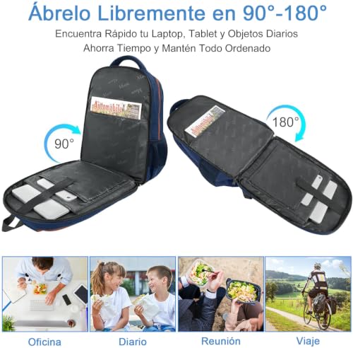 Detalle de MATEIN Mochila Portátil 17 Pulgadas para Hombre – Impermeable y con Compartimento Térmico