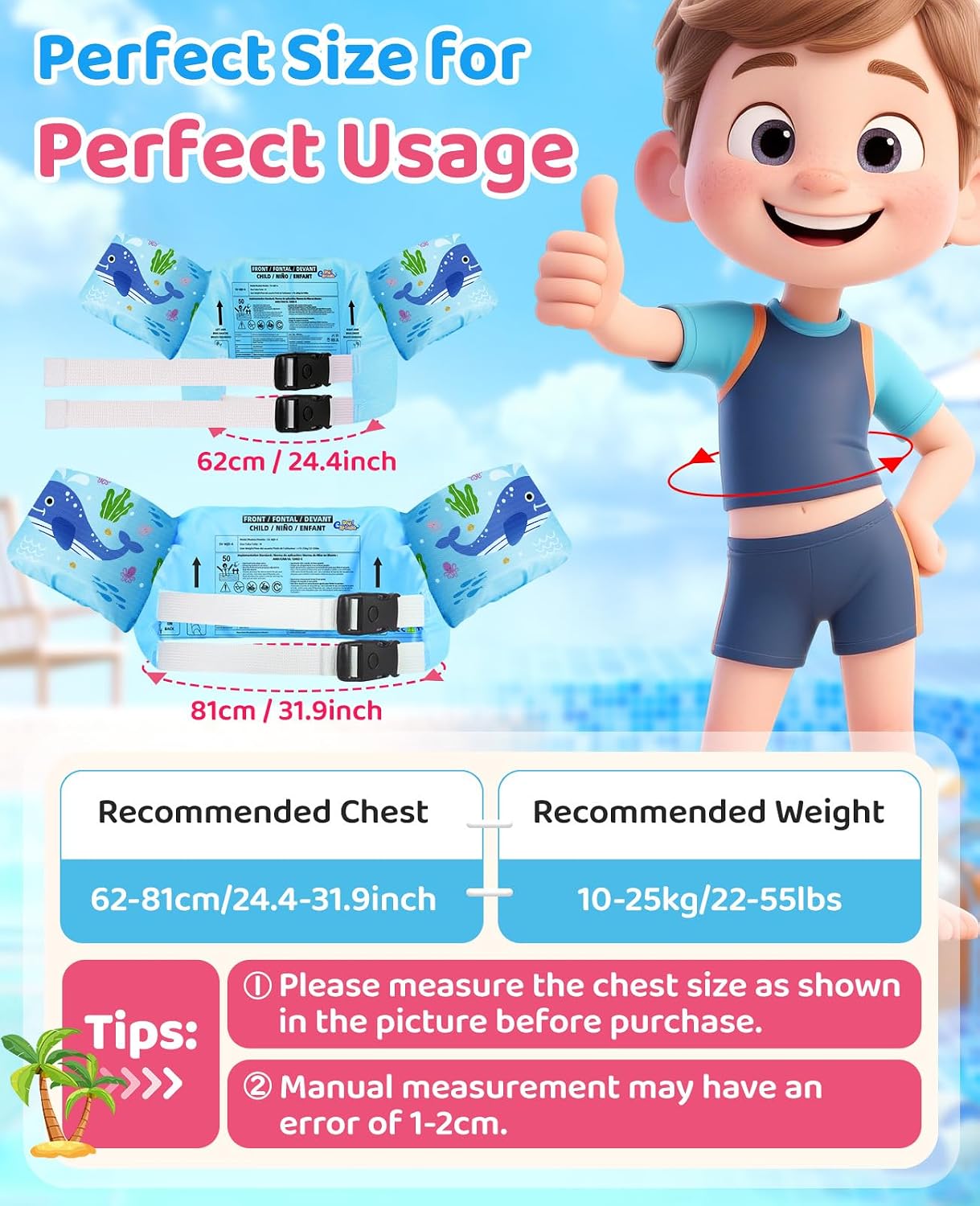 Thumbnail 6 de HeySplash Swim Vest for Kids: Safe, Adjustable Water Wings for 22–55 lbs