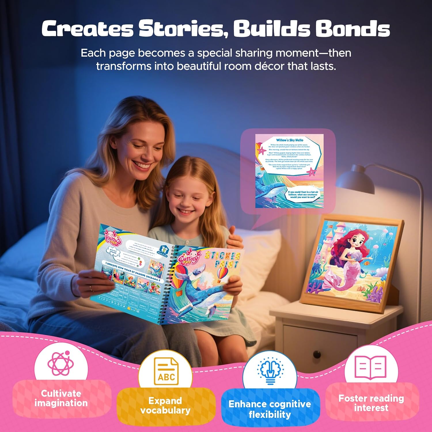 Detalle de CutteeyFyry Paint-by-Number Sticker Books, 4-Piece Set