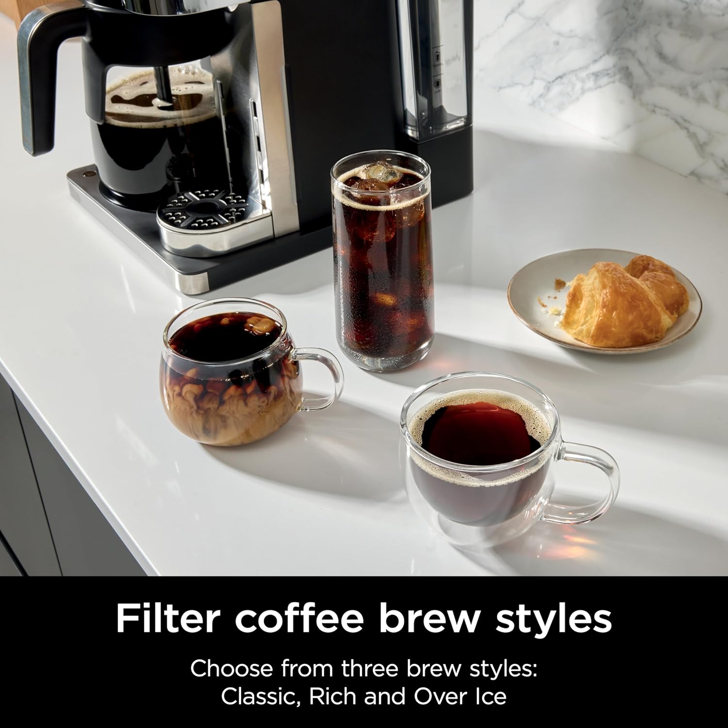 Thumbnail 4 de Ninja Prestige CFN802UK 2-in-1 filter coffee & pod capsule machine with built-in milk frother (black)