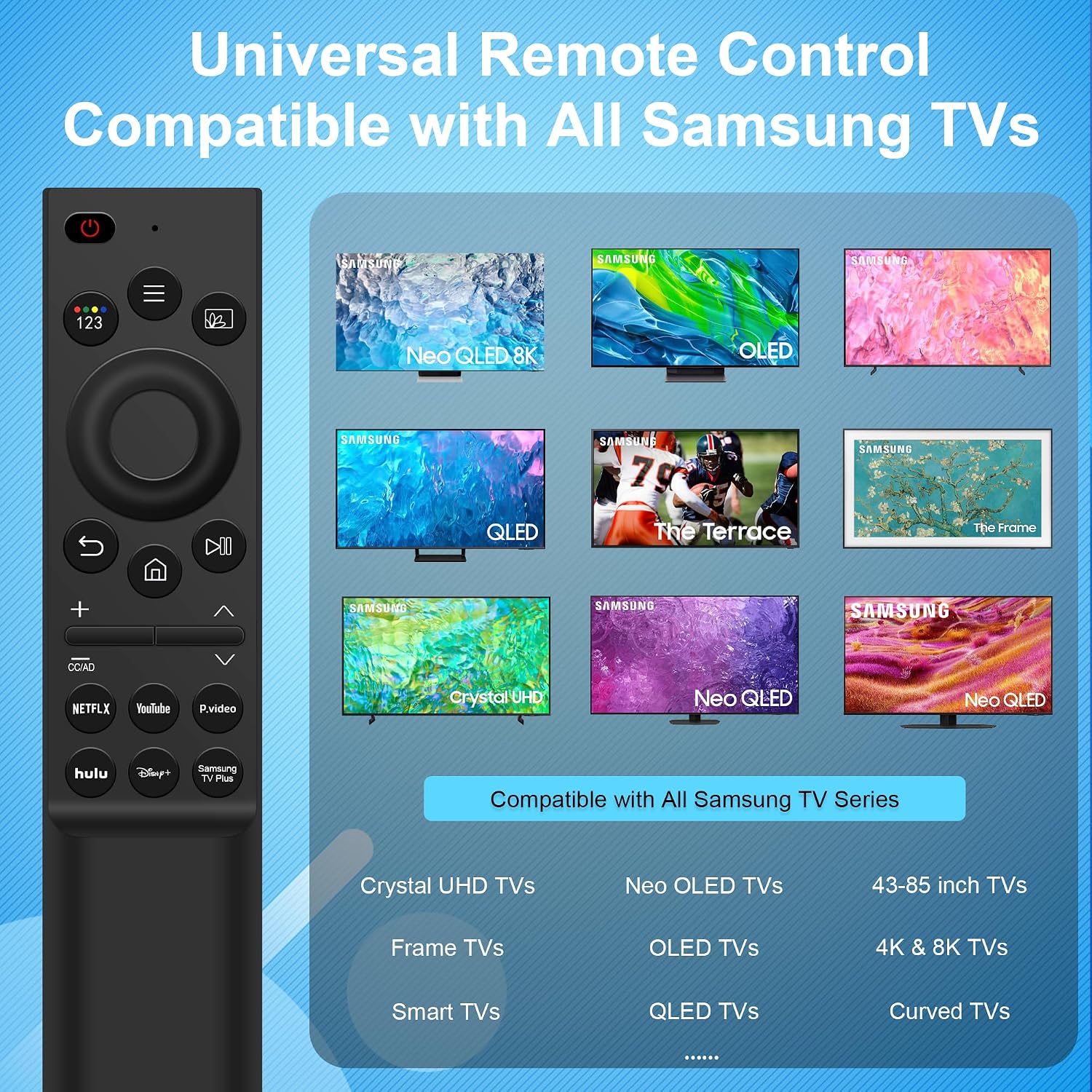 Detalle de ZYK BN59-01363X Samsung TV Remote Replacement with 6 Shortcut Buttons
