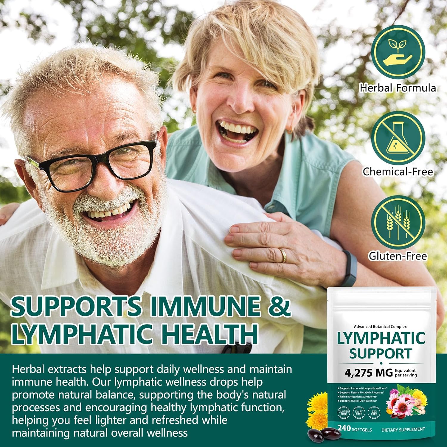 Detalle 2 de FANSHI Lymphatic Drainage Supplements 240 Softgels
