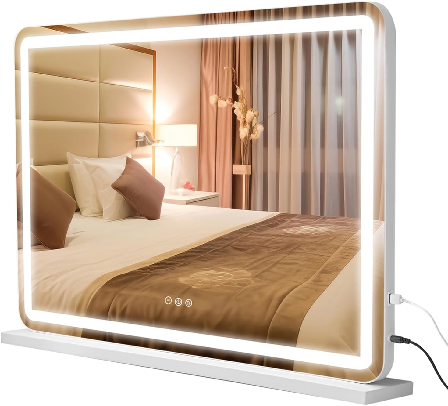 Thumbnail 6 de LIANWANG Hollywood make-upspiegel 80 x 55 cm met ledverlichting en touchbediening