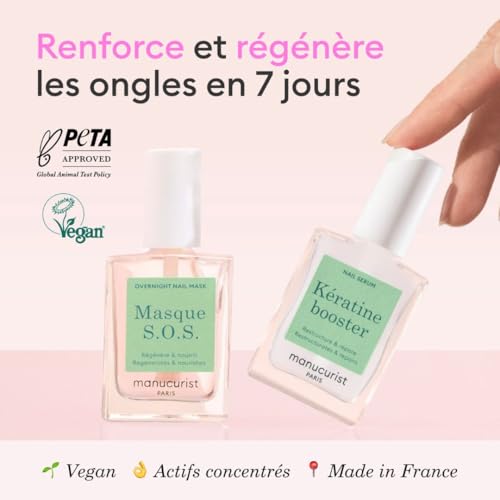 Thumbnail 1 de Manucurist Duo Jour & Nuit Keratine Booster et Masque SOS – Routine fortifiante pour ongles mous