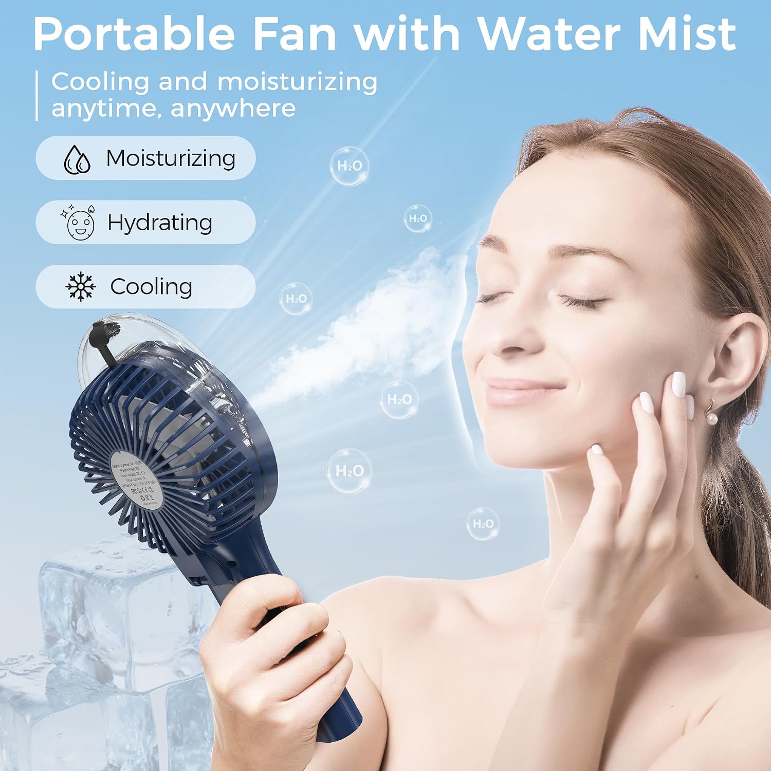 Thumbnail 1 de COMLIFE Handheld Spray Fan with 3000mAh Battery and 25ml Mist Reservoir