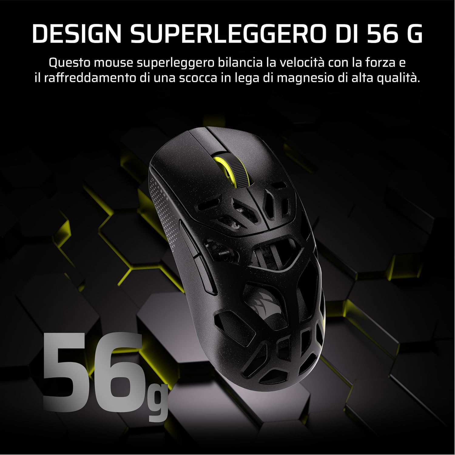 Thumbnail 3 de Corsair SABRE v2 PRO MG FPS Wireless con sensore MARKSMAN S fino a 33.000 DPI e polling Hyper-Polling 8.000 Hz – Nero