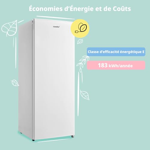 Detalle de COMFEE' RCU160WH2(E) Congélateur Armoire 160L – Blanc: équilibre pratique et capacité généreuse