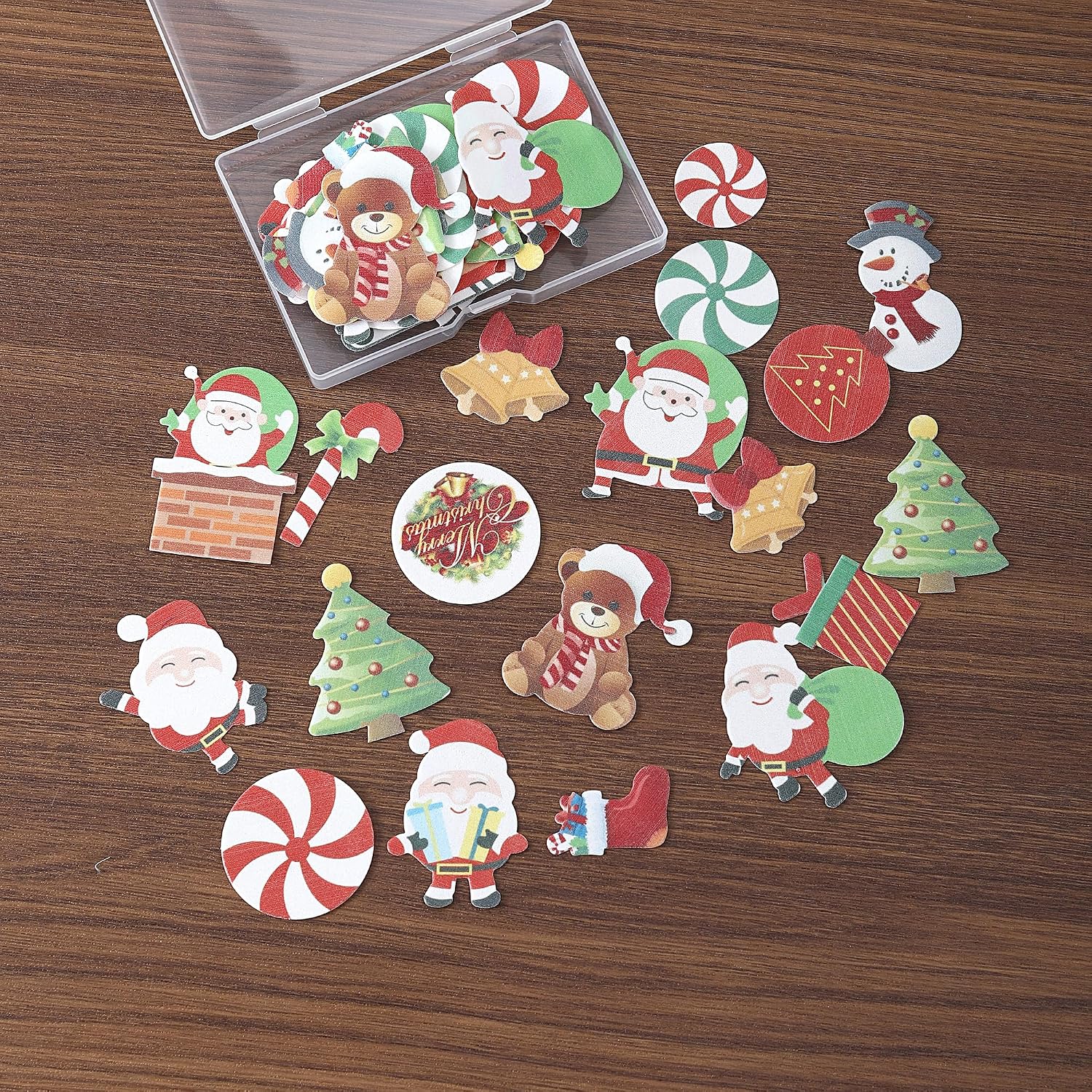 Detalle de YOcity Edible Christmas Cake Decorations, Wafer Paper