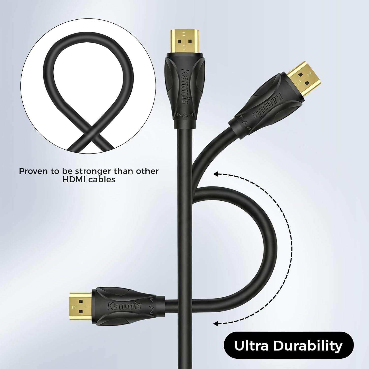Thumbnail 3 de kanmis 4K HDMI Cable 75ft — High Speed HDMI 2.0 Cable with Gold Plated Connectors