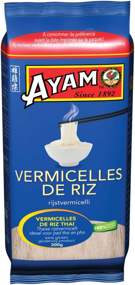 Detalle de AYAM rijstvermicelli van rijstmeel, glutenvrij en klaar in 5 minuten, 200 g