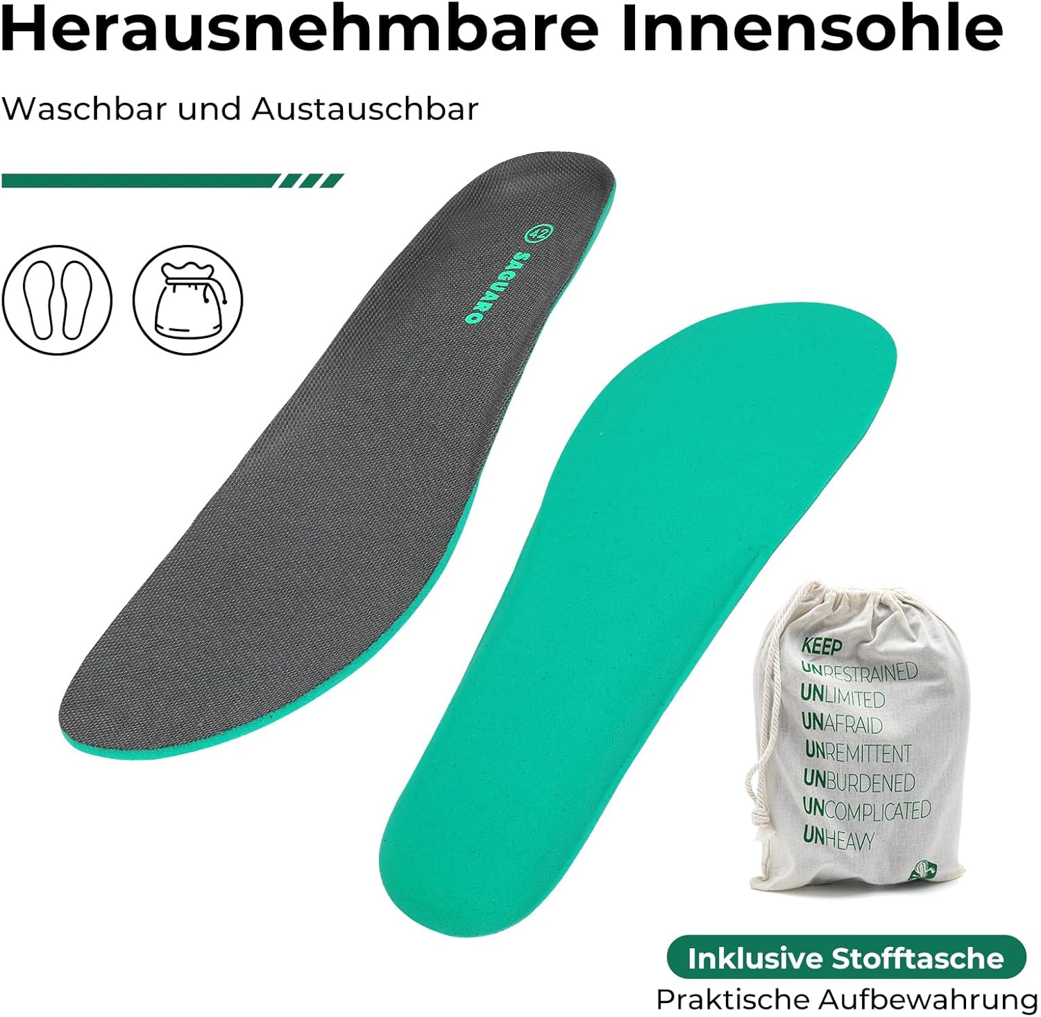 Thumbnail 6 de SAGUARO Unisex Barfußschuhe: Bequeme Zero-Drop Sneaker mit breiter Zehenbox (Gr. 36–46)