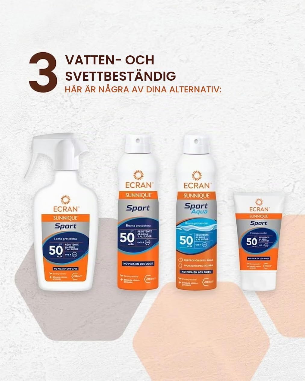 Detalle de Ecran Sun Citronolja Sport solskyddsspray SPF 50, 250 ml