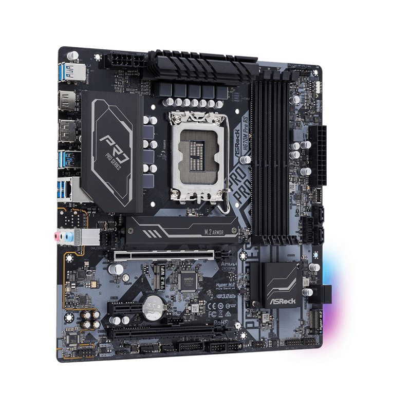 Detalle de ASRock H670M Pro RS: placa base mATX con enfoque RS para Mini-ITX de alto rendimiento