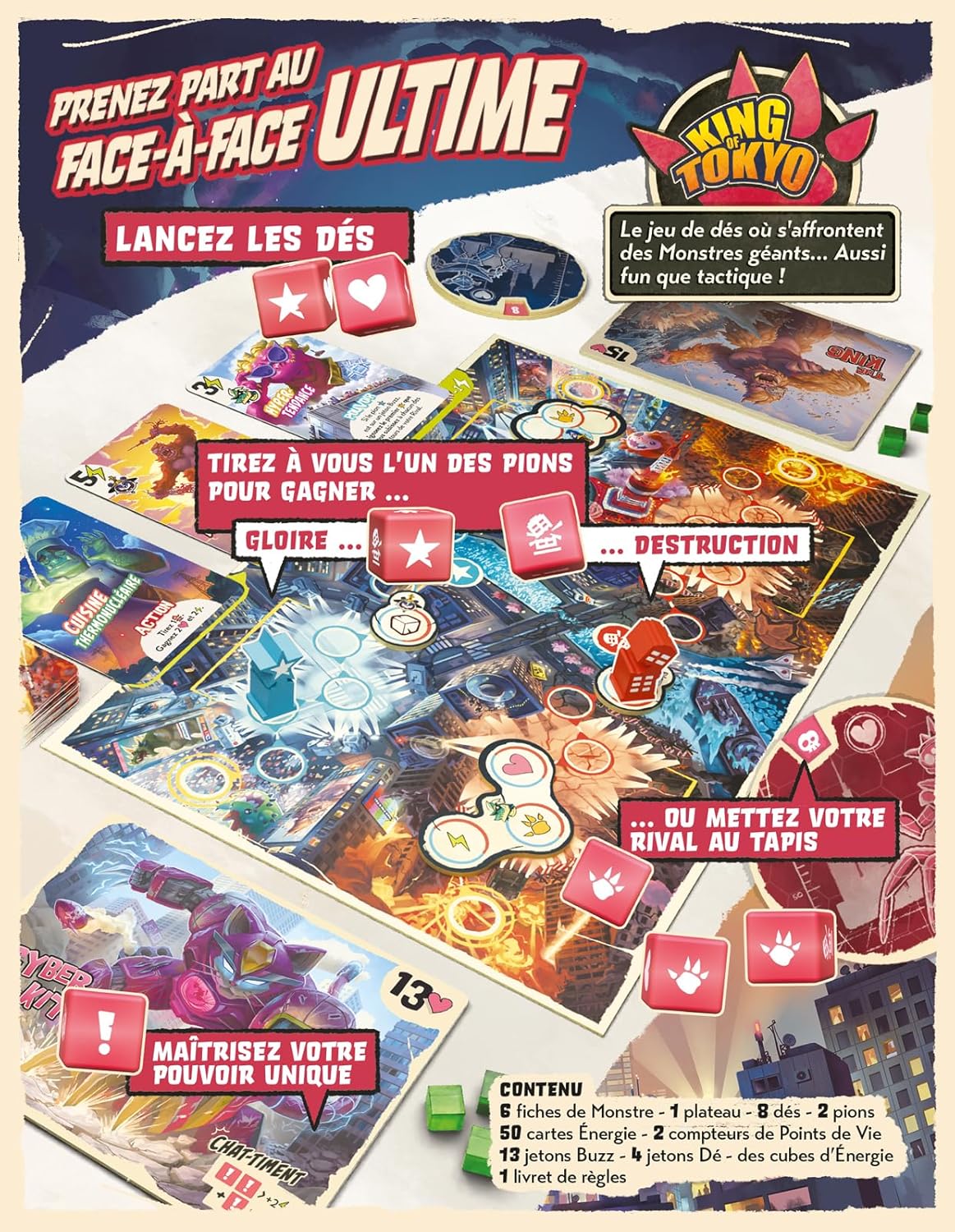 Thumbnail 5 de IELLO King of Tokyo : Duel (Version Française) — Jeu de société à 2 joueurs, tactique aux dés