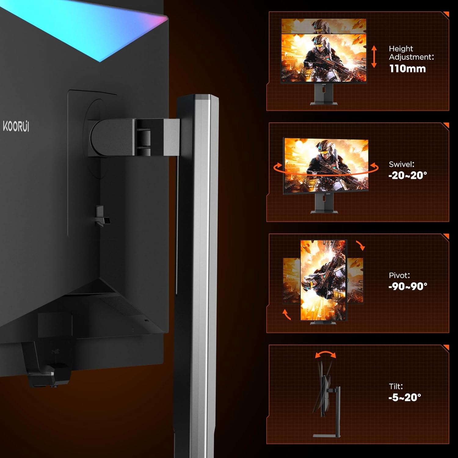 Thumbnail 5 de KOORUI 32 Inch 4K OLED Gaming Monitor 240Hz 🖥
