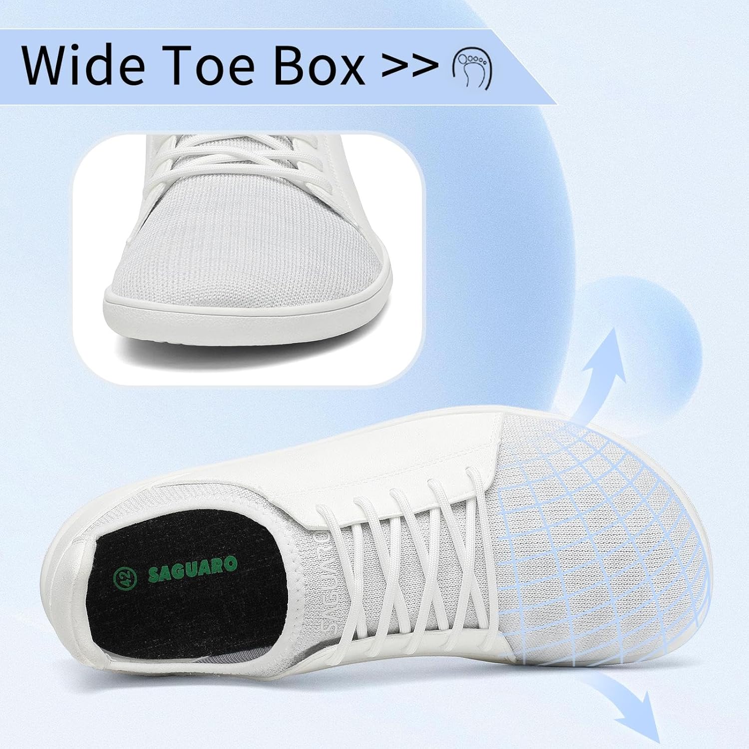 Thumbnail 1 de SAGUARO Uomo Donna Minimaliste Barefoot Luck III-Casual: Scarpe traspiranti e leggere per camminare