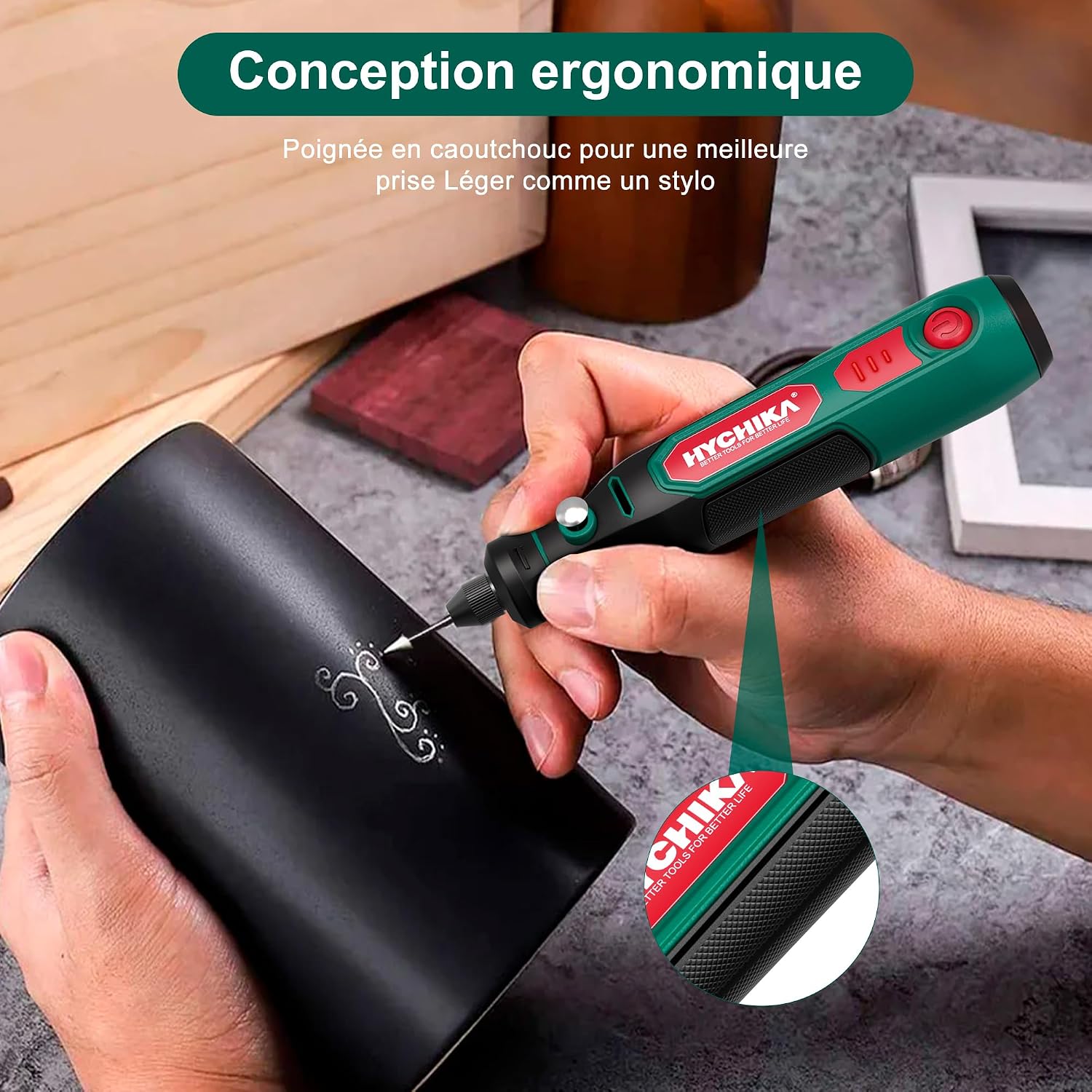 Detalle 2 de HYCHIKA 3.6V Mini outil rotatif 2000mAh