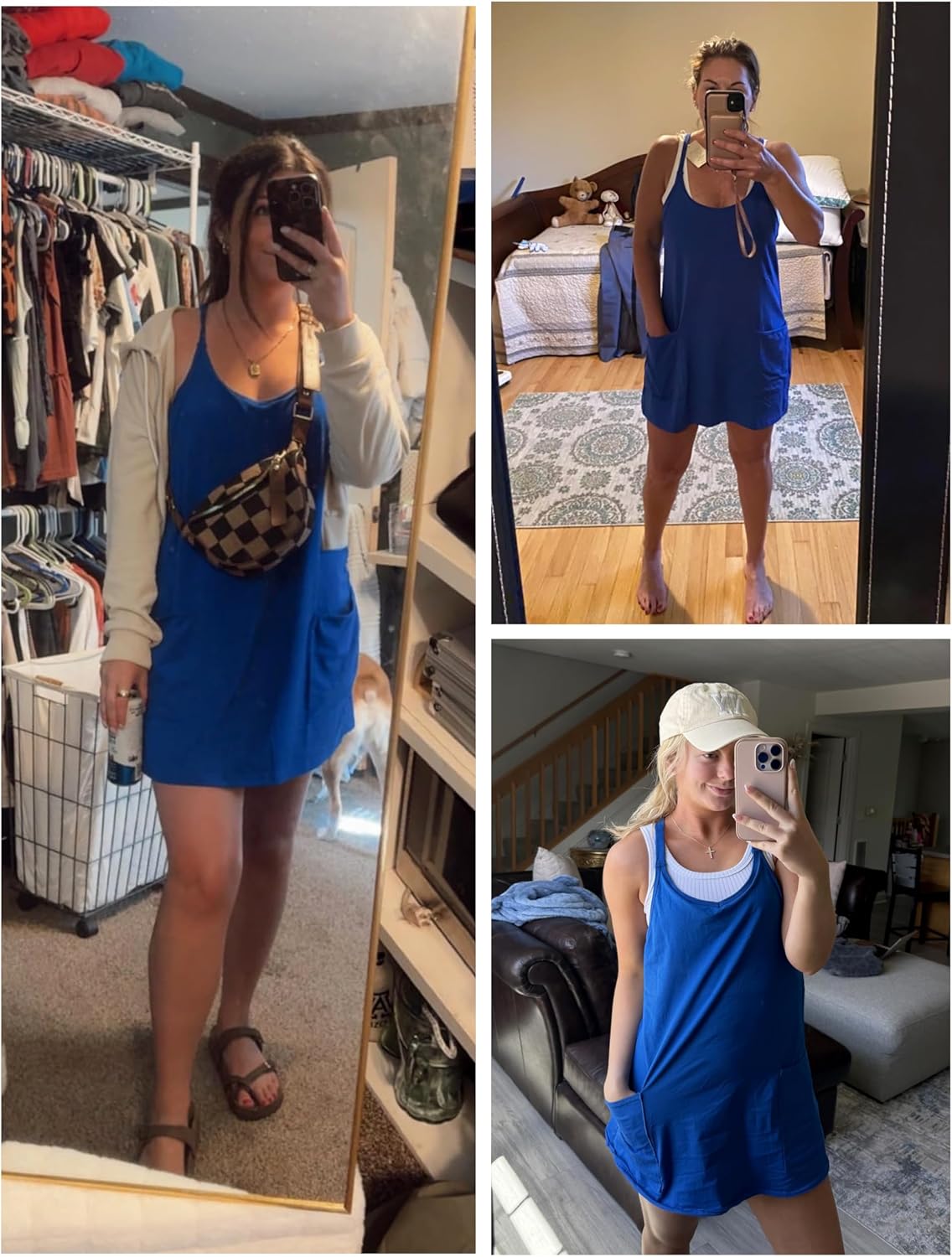 Detalle de Faleave Women's Summer Sleeveless Mini Dress with Pockets - Athleisure Mini Dress